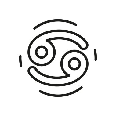 Astroloji, yıldız falı ve göksel projeler için kanser burcu simgesi.