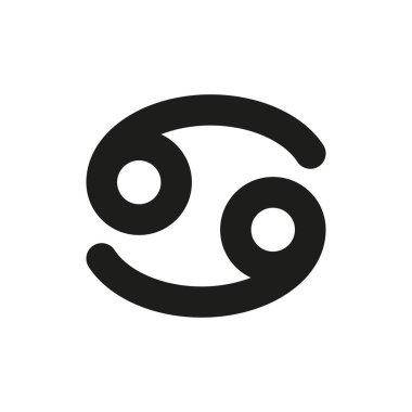 Astroloji, yıldız falı ve göksel projeler için kanser burcu simgesi.