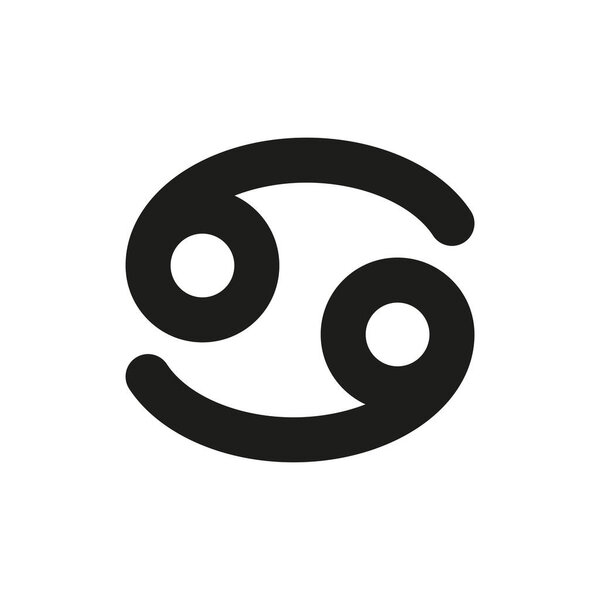 Cancer zodiac icon for astrology, horoscope, and celestial inspired projects.