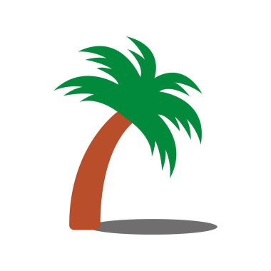 Tropikal, tatil ve tatil projeleri için palmiye ağacı simgesi.