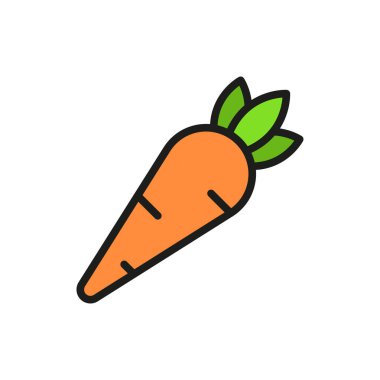 Sağlıklı gıda, çiftlik ve sebze içeriği için havuç ikonu.