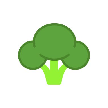Sağlıklı gıda, vegan ve beslenme projeleri için brokoli simgesi.