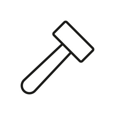 İnşaat, onarım ve marangozluk projeleri için çekiç simgesi.