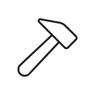 İnşaat, onarım ve marangozluk projeleri için çekiç simgesi.