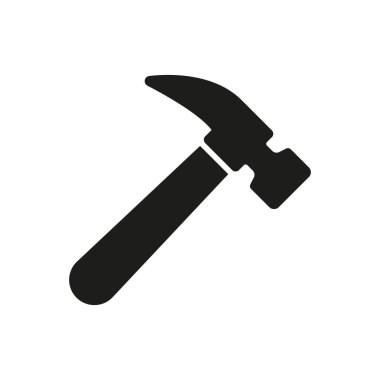 İnşaat, onarım ve marangozluk projeleri için çekiç simgesi.