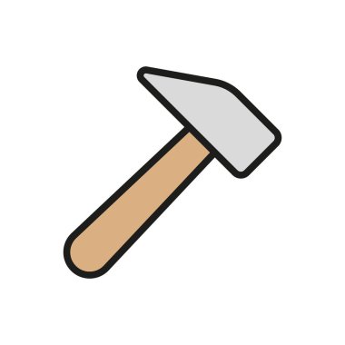 İnşaat, onarım ve marangozluk projeleri için çekiç simgesi.