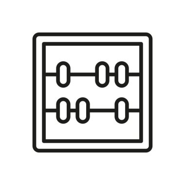 Geleneksel matematik, sayma ve ilk finansal araçları temsil eden klasik bir abaküs simgesi.