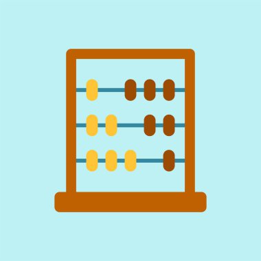 Geleneksel matematik, sayma ve ilk finansal araçları temsil eden klasik bir abaküs simgesi.