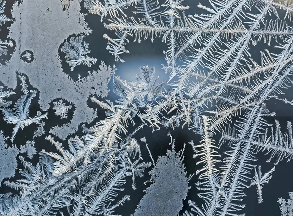 Frost hattı, pencere cam desenleri kesişen Telifsiz Stok Imajlar