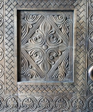 Dekorasyon ayrıntıları Ahşap oyma kapı