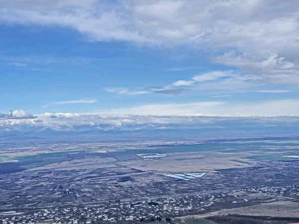 Blick von oben auf das Azani-Tal in Georgien — Stockfoto