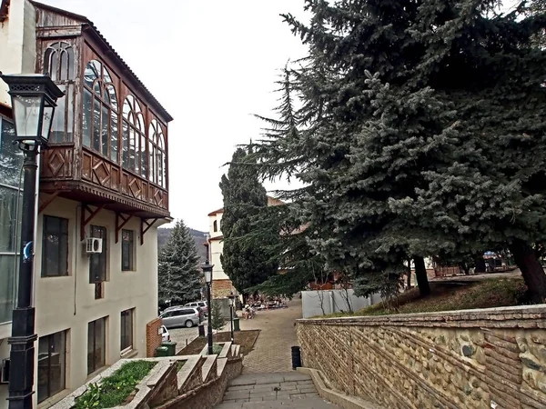 On the streets of Sighnaghi in Georgia — Stock Photo, Image