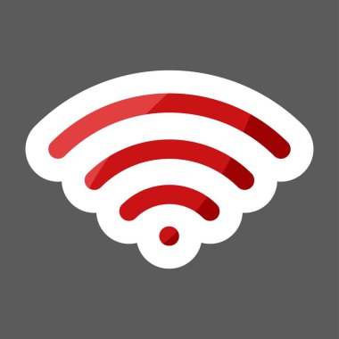 Renkli etiket simge wi-fi vektör. WiFi illüstrasyon bağlayın. Katmanlar kolay düzenleme Gösterim amacıyla gruplandırılmış. Tasarımlarınız için. 