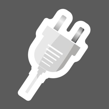 Vektör simge soket. Vektör simge soket renkli etiket. Katmanlar kolay düzenleme Gösterim amacıyla gruplandırılmış. Tasarımlarınız için.