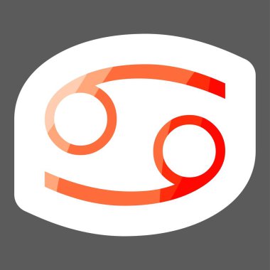 Kanser burç işareti ayarlayın. Astrolojik sembolü. Vektör simge renkli etiket. Katmanlar kolay düzenleme Gösterim amacıyla gruplandırılmış. Tasarımlarınız için.