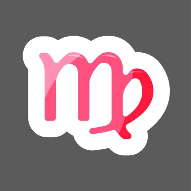 Başak zodyak etiket işareti renkli. Astrolojik sembolü. Vektör simge başak. Katmanlar kolay düzenleme Gösterim amacıyla gruplandırılmış. Tasarımlarınız için.