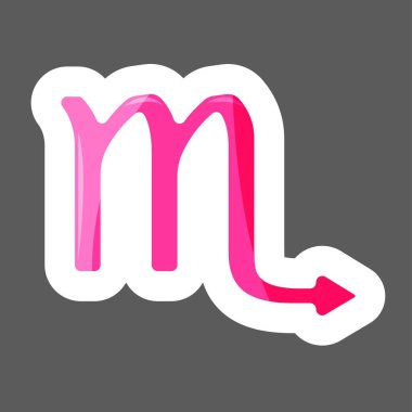 Akrep burç etiket işareti renkli. Astrolojik sembolü simgesi. Vektör simge akrep. Katmanlar kolay düzenleme Gösterim amacıyla gruplandırılmış. Tasarımlarınız için.