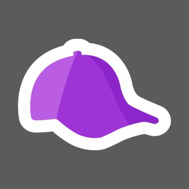 Vektör simge renkli etiket beyzbol şapkası. Katmanlar kolay düzenleme Gösterim amacıyla gruplandırılmış. Tasarımlarınız için.