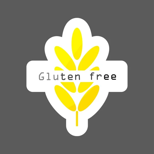 Renkli etiket simge gluten ücretsiz vektör. Kulakları buğday, Mısır gevreği. Yulaf kulak. çavdar kulaklar. Katmanlar kolay düzenleme Gösterim amacıyla gruplandırılmış. Tasarımlarınız için. 