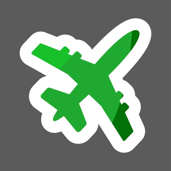 비행기 비행기 스티커 아이콘 일러스트입니다 아이콘입니다 레이어 그룹화 그림에 디자인에 — 스톡 벡터