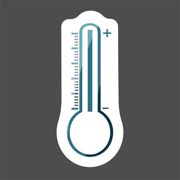 温度计矢量图像 矢量温度计彩色贴纸图标 图层分组 便于编辑插图 为您的设计 — 图库矢量图片