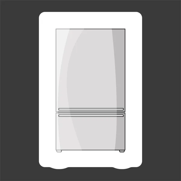 Vektor Kép Hűtő Hűtőszekrény Ikon Szines Matrica Rétegek Csoportosítani Egyszerű — Stock Vector