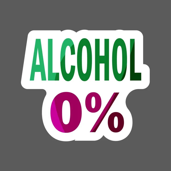 Percent Alcohol Colored Sticker Vector Icon Layers Grouped Easy Editing — Stock Vector