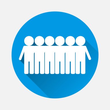 Kalabalık vektör simgesi. Bir sürü insan. Bir grup insan bir düz gölge ile. Katmanlar kolay düzenleme Gösterim amacıyla gruplandırılmış. Tasarımlarınız için.