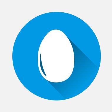 Mavi arka plan üstünde yumurta kutsal kişilerin resmi. Düz görüntü yumurta uzun gölge ile. Katmanlar kolay düzenleme Gösterim amacıyla gruplandırılmış. Tasarımlarınız için.