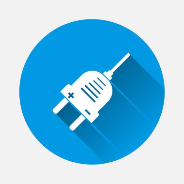 Vektör simgesi mavi arka plan yuvada. Katmanlar kolay düzenleme Gösterim amacıyla gruplandırılmış. Tasarımlarınız için.