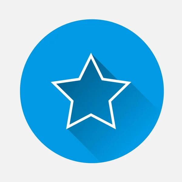 Icono Vectorial Estrella Cinco Puntas Sobre Fondo Azul Imagen Plana — Vector de stock