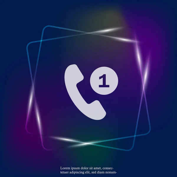 El cihazı vektör neon ışığı simgesi. Cevapsız çağrı telefon simgesini düz tarzı. Katmanlar kolay düzenleme Gösterim amacıyla gruplandırılmış. Tasarımlarınız için.