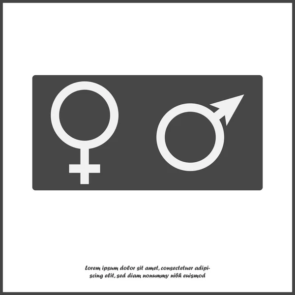 Vector icoon van een gender symbool. Man en vrouw illustratie op — Stockvector