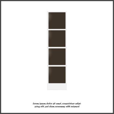 Beyaz izole arka planda boş fotoğraflar vektör görüntü kümesi.