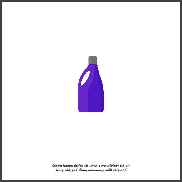 Botella con icono de vector de sustancia química. Botella con detergente — Archivo Imágenes Vectoriales