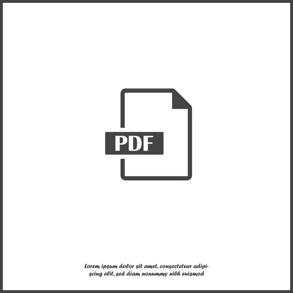 Icono PDF. Descargas documento pdf. Icono de color vectorial en blanco i — Vector de stock