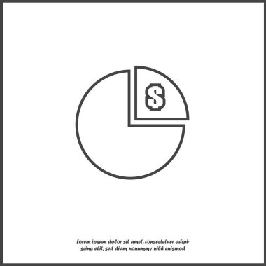 Vektör görüntü bir daire ile oyulmuş bir sektör. Vektör simgesi bir 