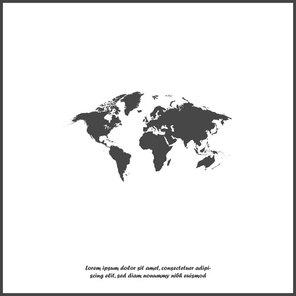 Mapa do mundo da ilustração vetorial. Mapa do mundo em branco isolado backg — Vetor de Stock