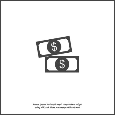 Gri arka planda nakit para simgesi. Beyaz i üzerinde düz görüntü para