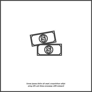  Nakit para simgesi. Beyaz izole arka planda düz görüntü para