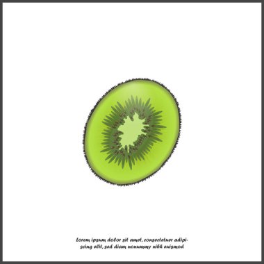 Kiwi exotic fruit on white isolated background. Layers grouped f