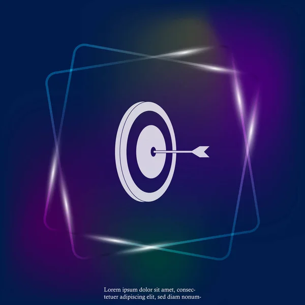 Vector neon licht icoon Darts vector icoon. Illustratie Darts GAM — Stockvector