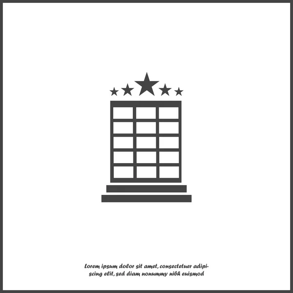 Vector hotel image. Hotel business icon. Image icon  five-star h