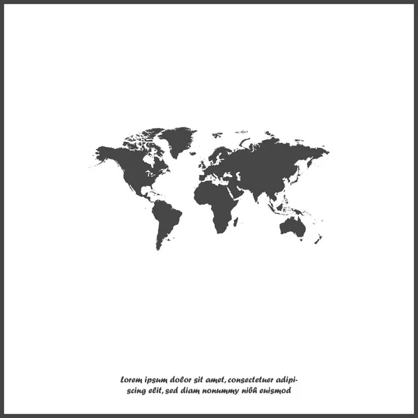 Vektoros illusztráció világtérképet. Világtérképet a fehér izolált backg — Stock Vector