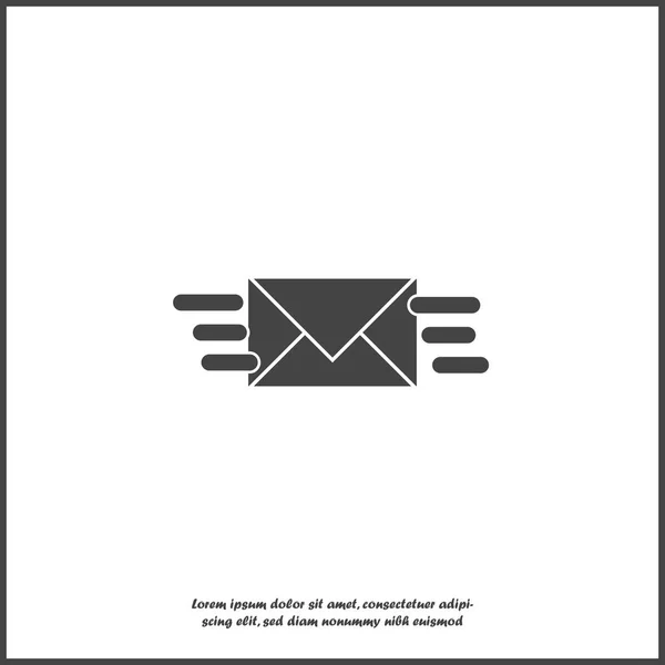 Icono de sobre vectorial. Ilustración de mensaje de correo electrónico en isola blanca — Vector de stock