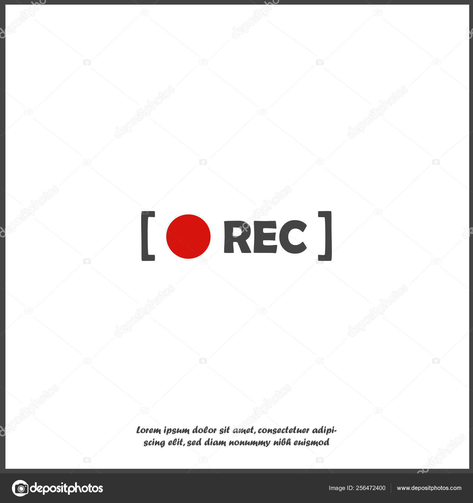 Rec Icon On White Isolated Background Vector Image By C Oksanaoo Vector Stock