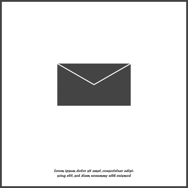 Icono de sobre vectorial. Ilustración de mensaje de correo electrónico en isola blanca — Vector de stock