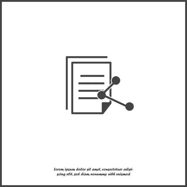 Icono de transferencia de documentos vectoriales en fondo blanco aislado. Lay. — Vector de stock