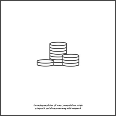 Nakit para simgesi. Beyaz izole arka planda düz görüntü para.