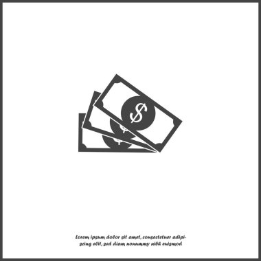 Nakit para simgesi. Beyaz izole arka planda düz görüntü para.